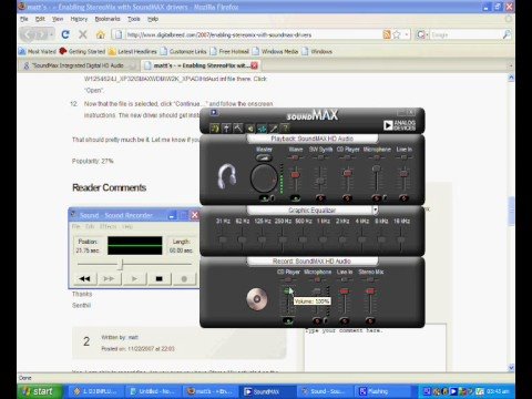 soundmax audio driver windows 7